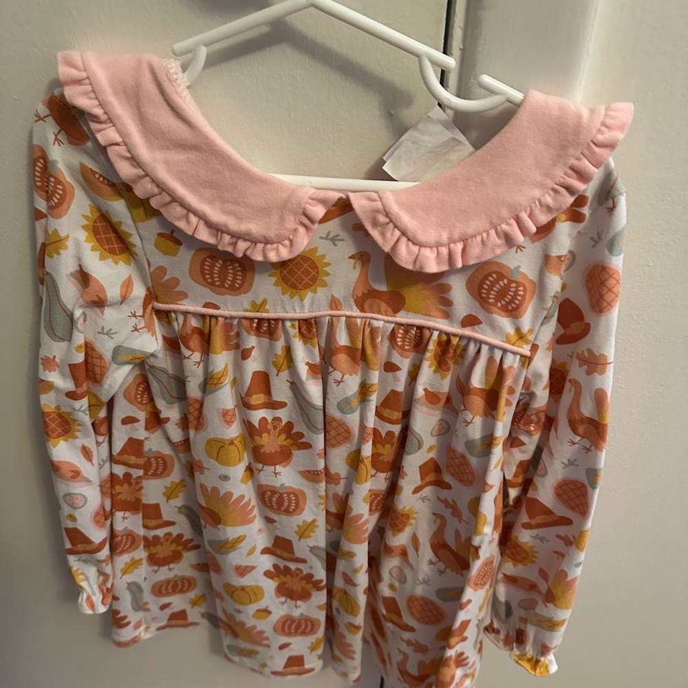 Pink and Orange Patterned Dress